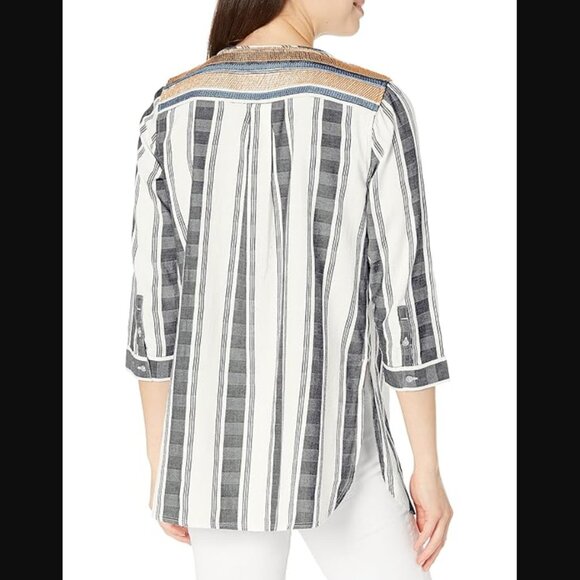 WOOLRICH Cleo Falls Eco Rich Button Tunic Womens Sz S Sustainable Organic Cotton - Picture 10 of 10